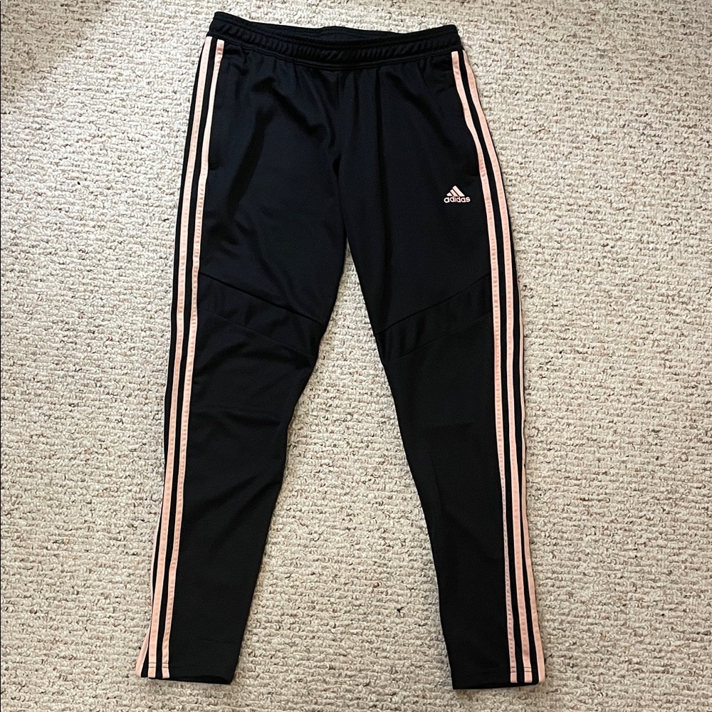 Adidas Climacool navy sweatpants with pink stripes, size M, great condition
